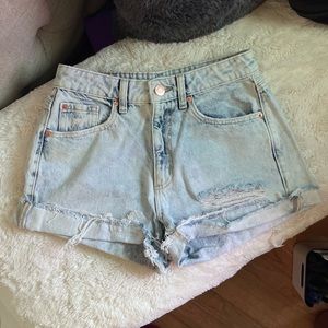 GARAGE DENIM mom jean shorts